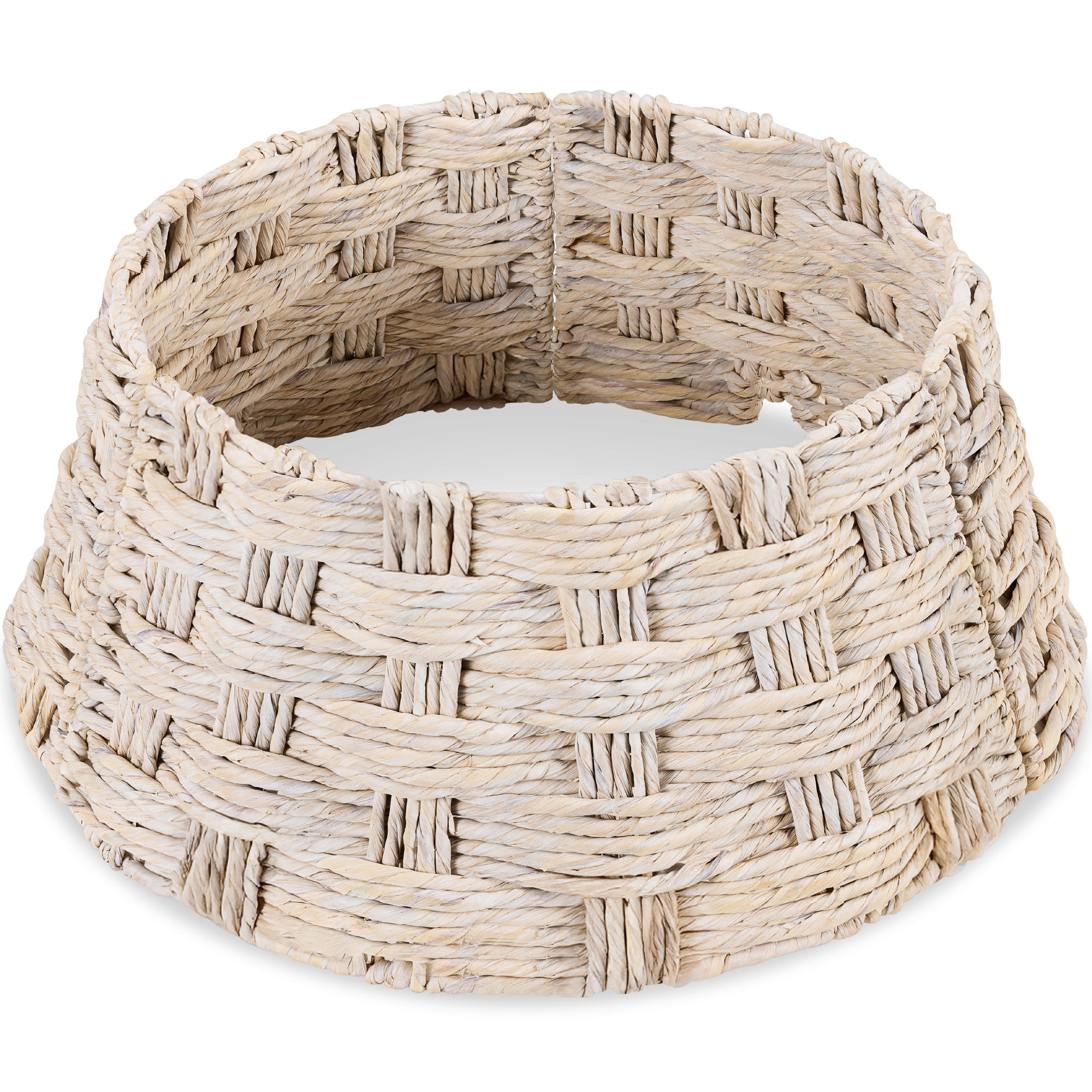 Basket Woven Hyacinth Christmas Holiday Tree Collar - 24in