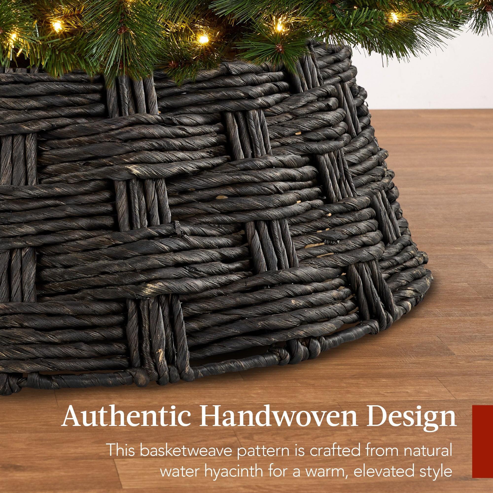 Basket Woven Hyacinth Christmas Holiday Tree Collar - 42in