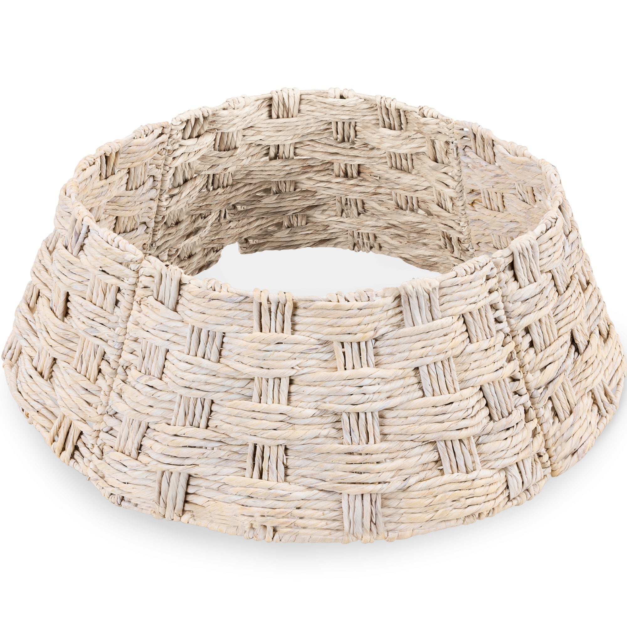 Basket Woven Hyacinth Christmas Holiday Tree Collar - 42in