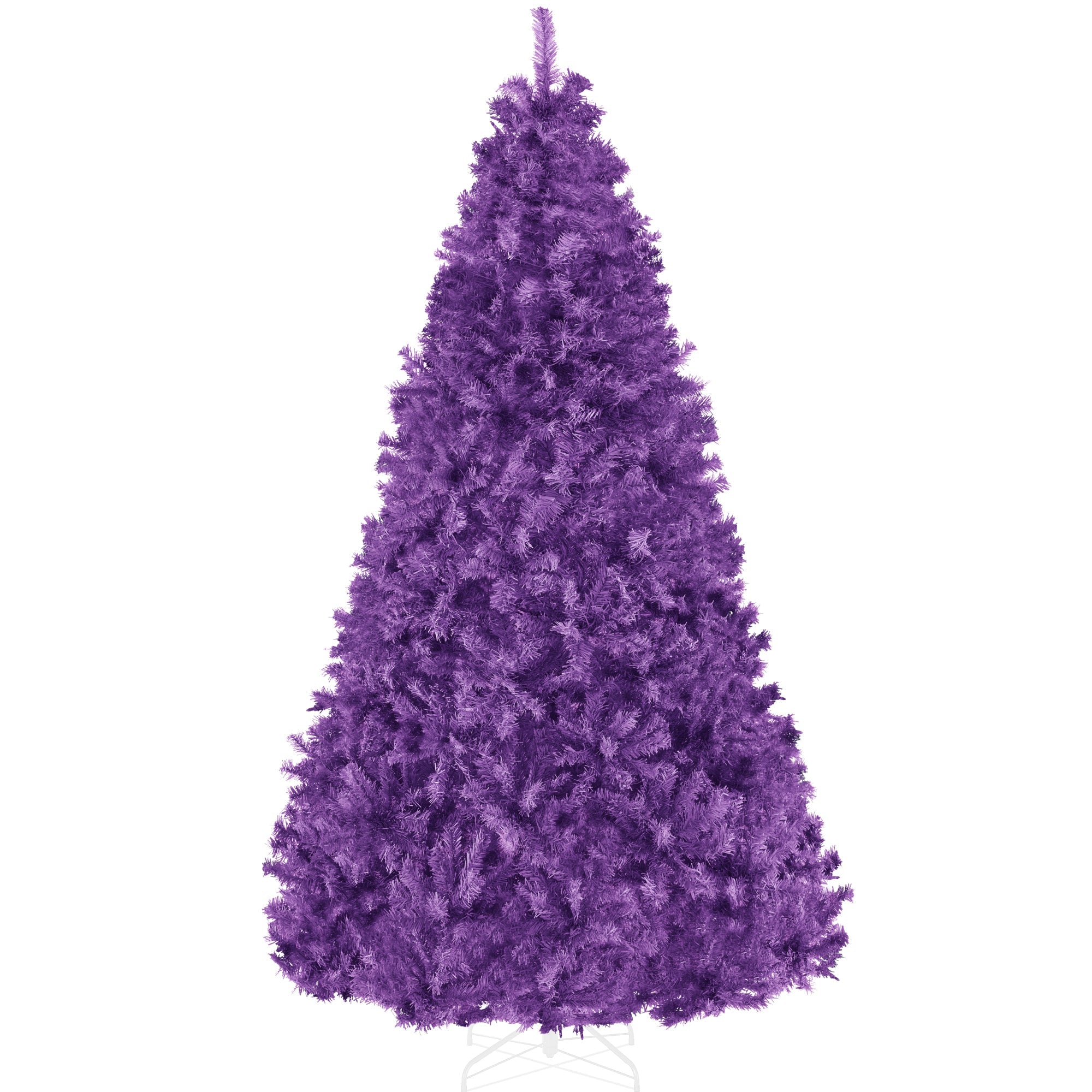 Artificial Purple Christmas Tree, Unlit Pine Design w/Easy Assembly