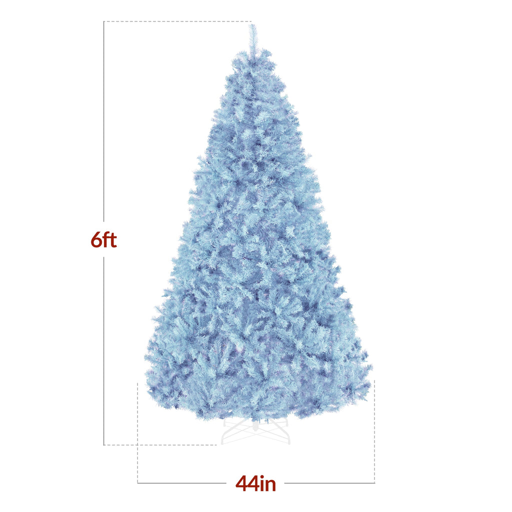 Artificial Baby Blue Christmas Tree, Unlit Pine Design w/Easy Assembly