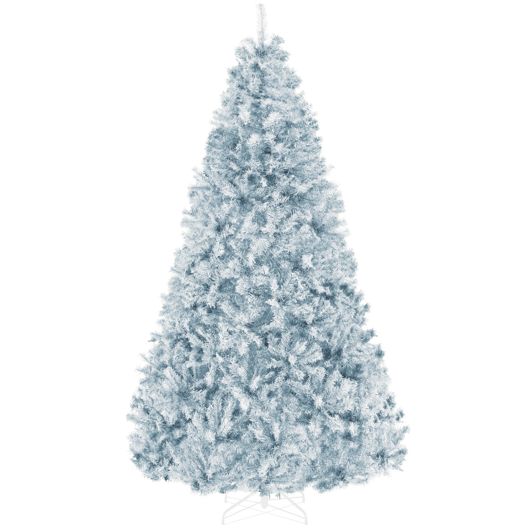 Artificial Ice Blue Christmas Tree, Unlit Pine Design w/Easy Assembly