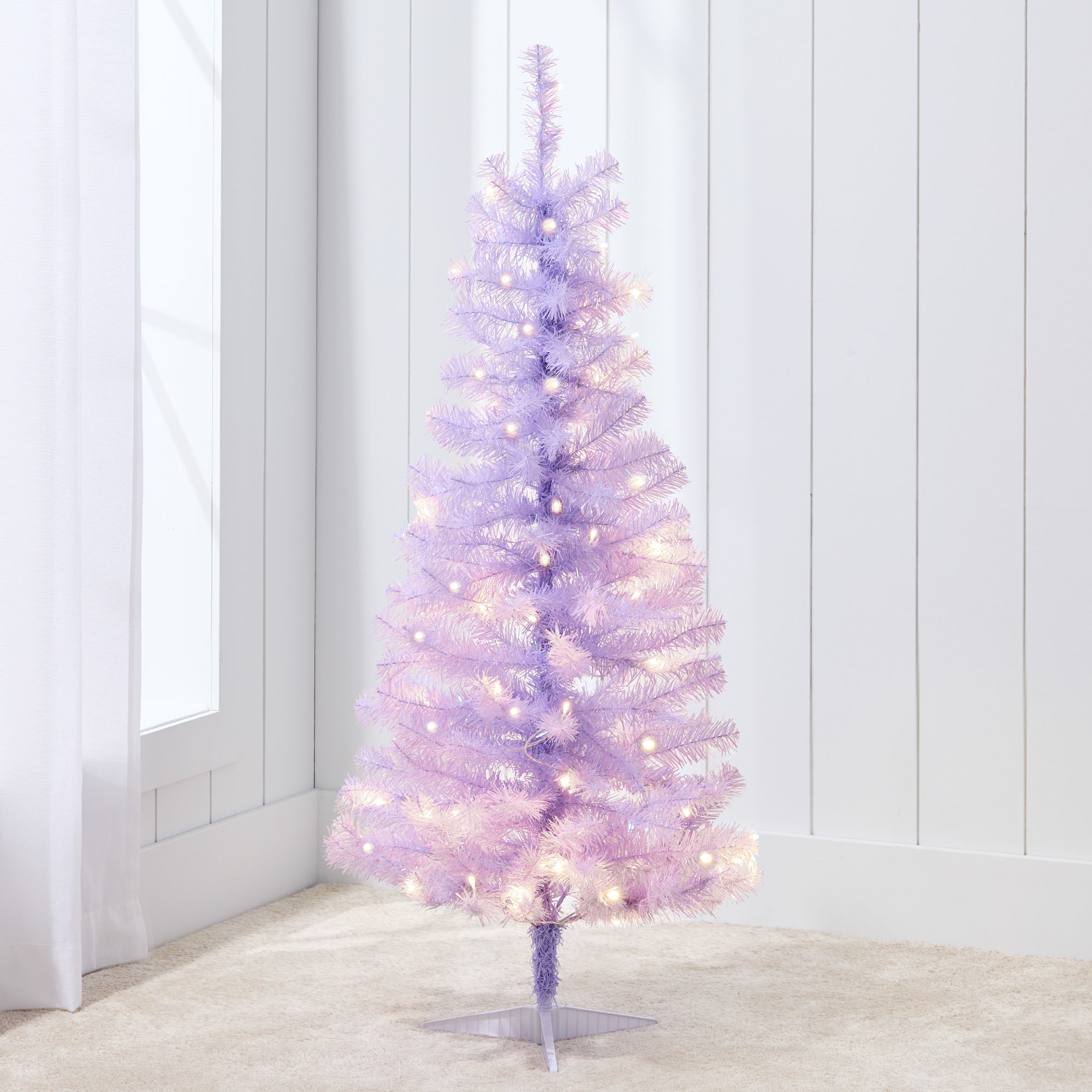 Pre-lit Colorful Mini Spruce Christmas Tree w/ LED Lights - 4ft