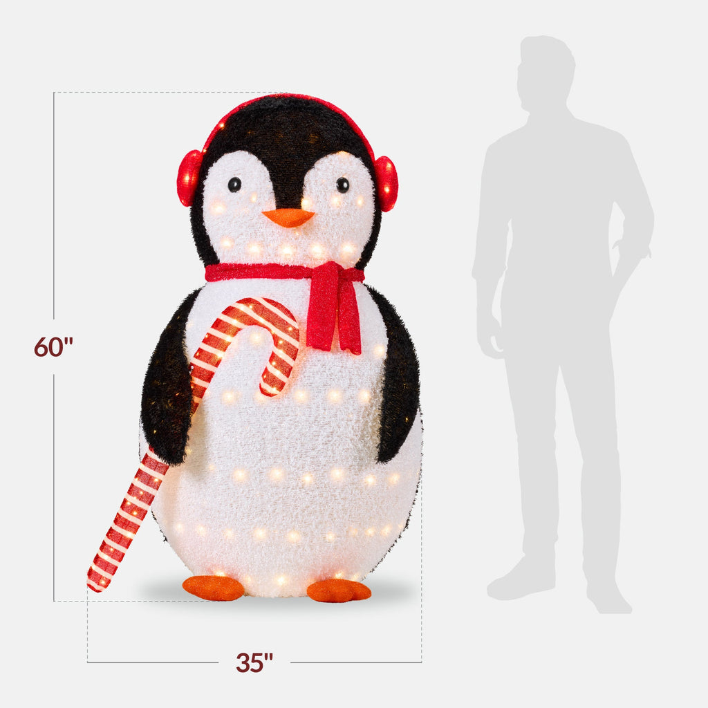 Lighted Pop-Up Penguin Outdoor Christmas Decoration w/ LED Lights