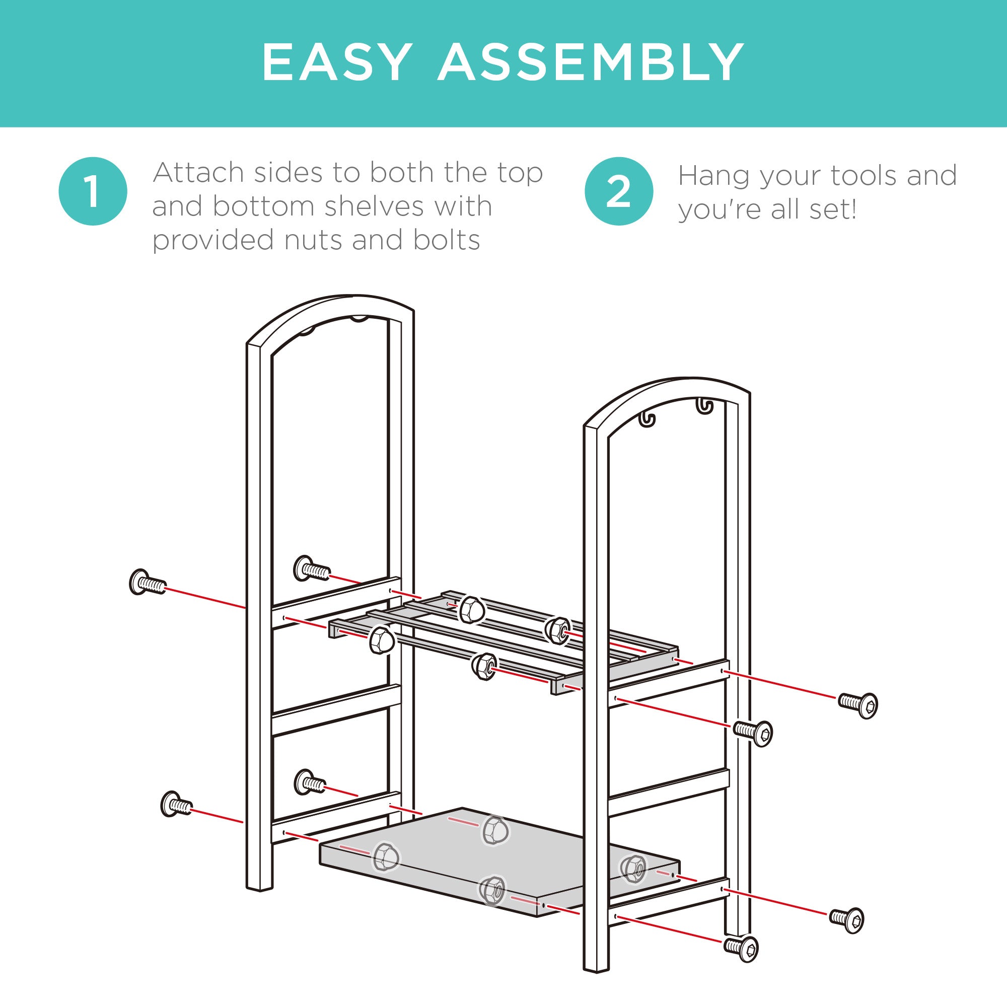 5-Piece Firewood Log Rack Holder Tools Set w/ Hook, Broom, Shovel, Tongs