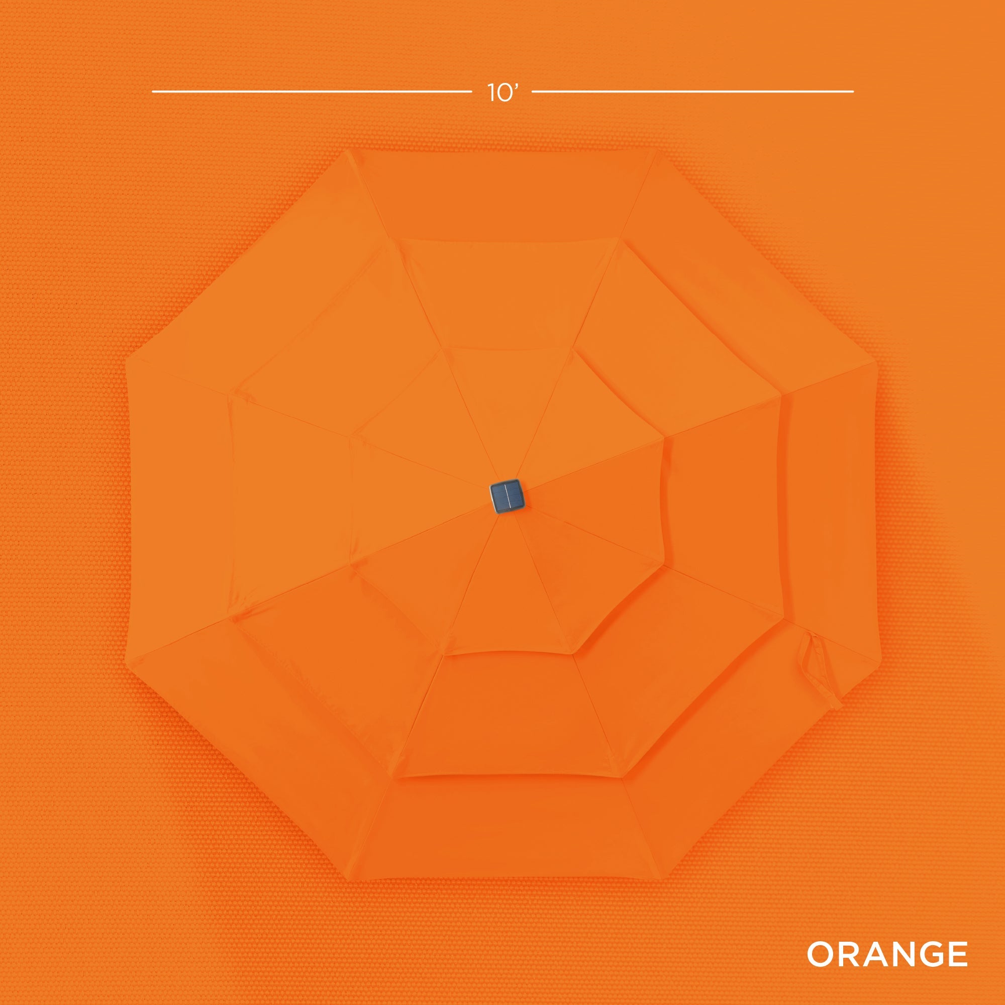 3-Tier Solar Patio Umbrella w/ LED Lights, Tilt Adjustment, Crank - 10ft