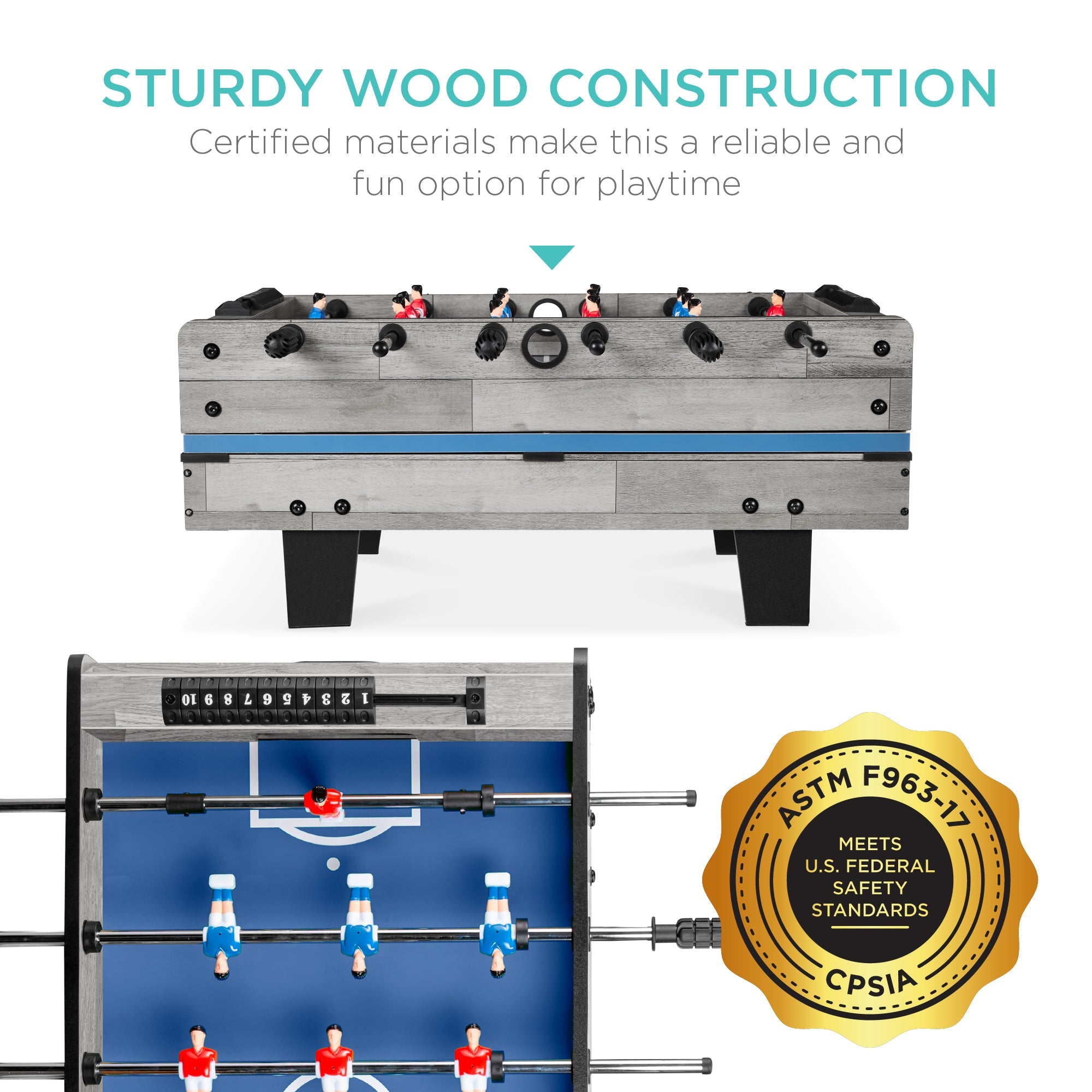 4-in-1 Multi Game Table Set w/ Air Hockey, Table Tennis, Billiards, Foosball