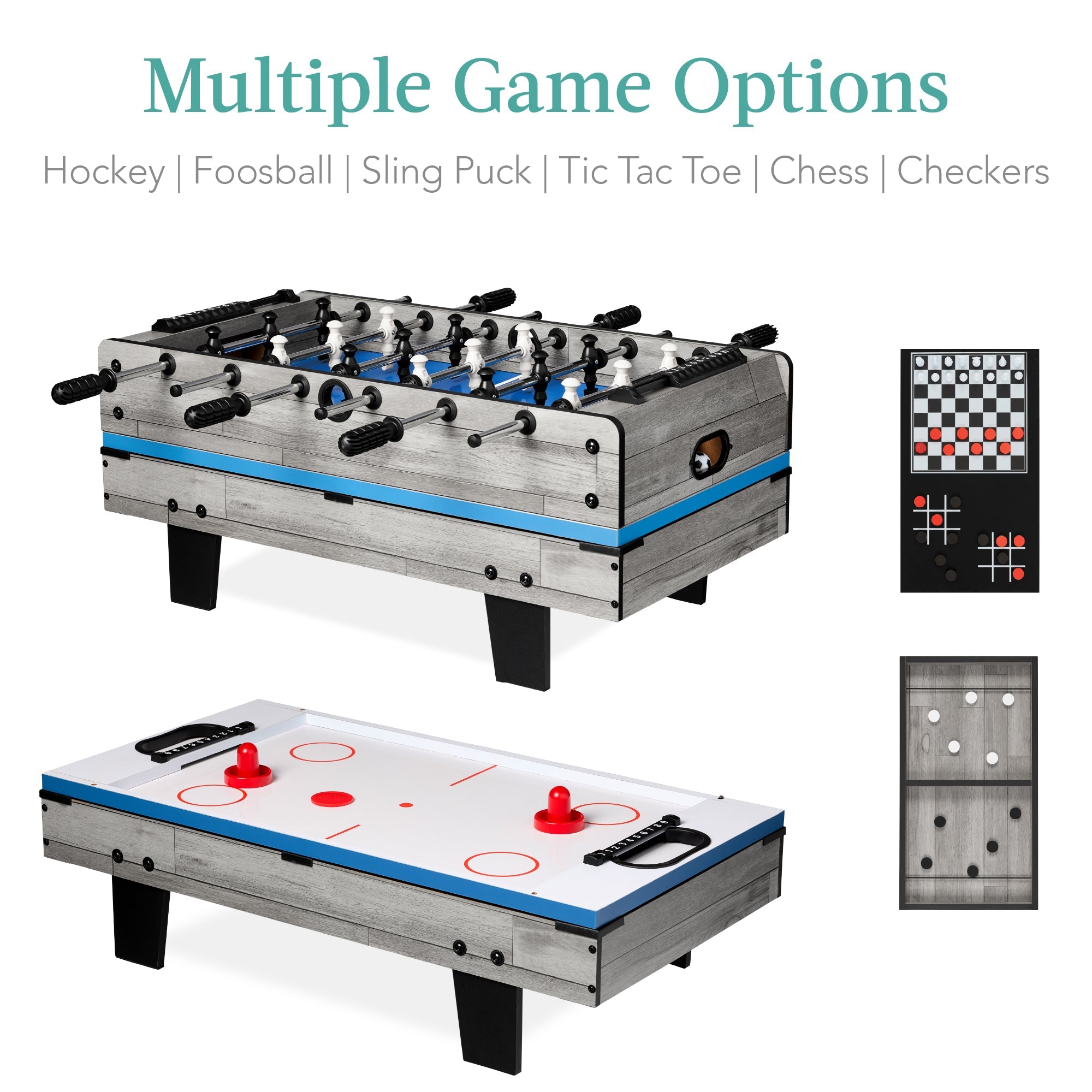 11-in-1 Combo Game Set w/ Ping Pong, Foosball, Air Hockey, 5 Storage Bags