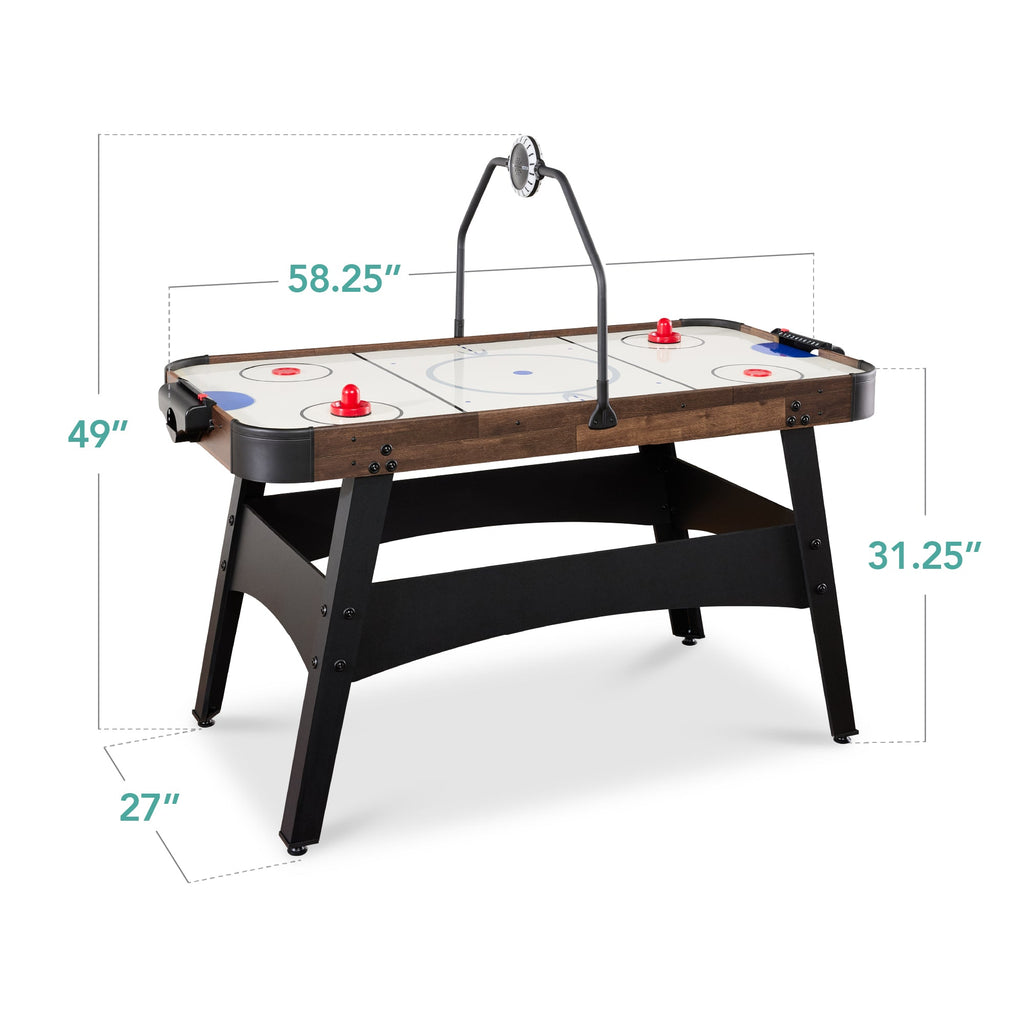 Air Hockey Game Table w/ LED Lights, Scoreboard, Powerful Motor - 54in
