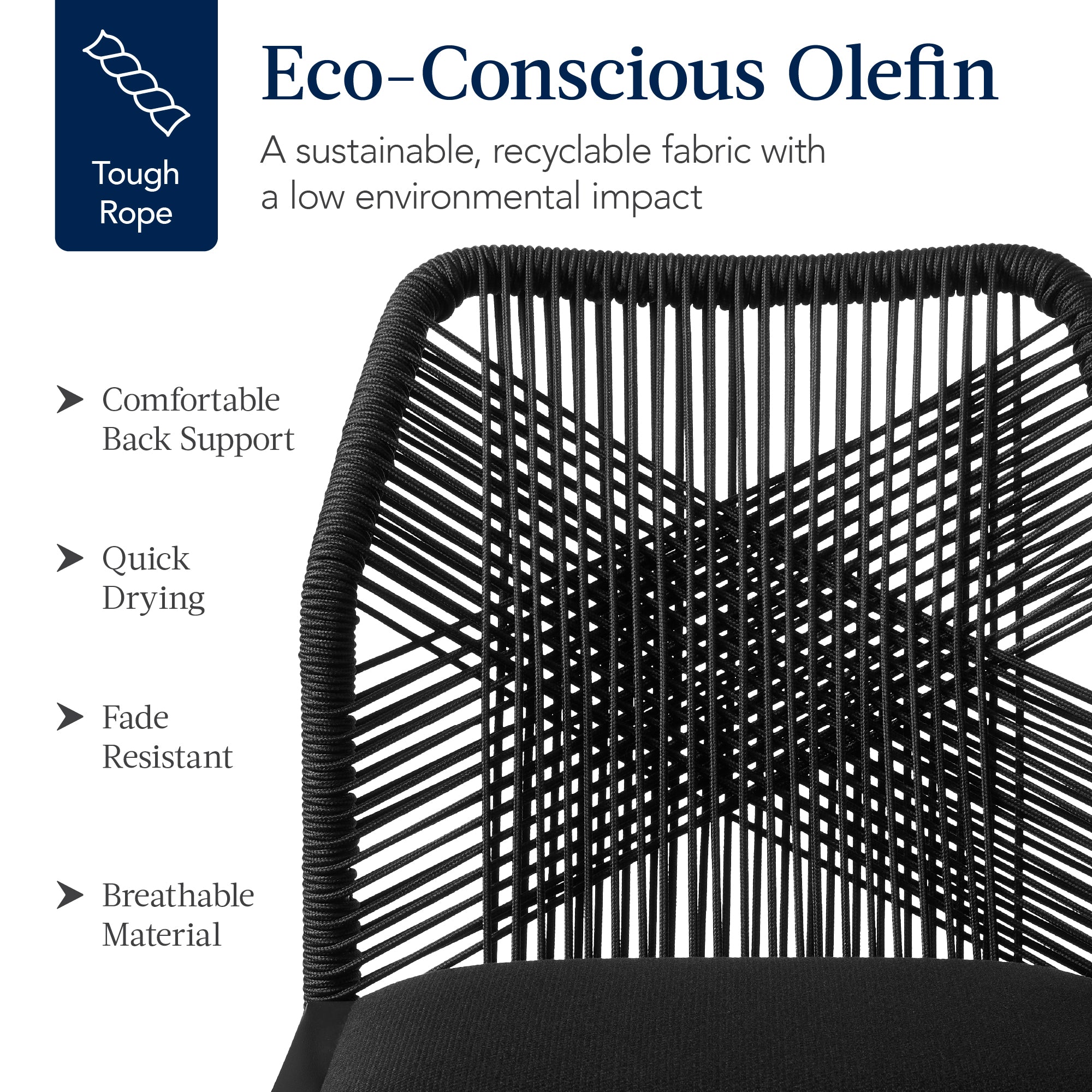 Set of 2 Indoor/Outdoor Aluminum Side Dining Chairs w/ All-Weather Rope