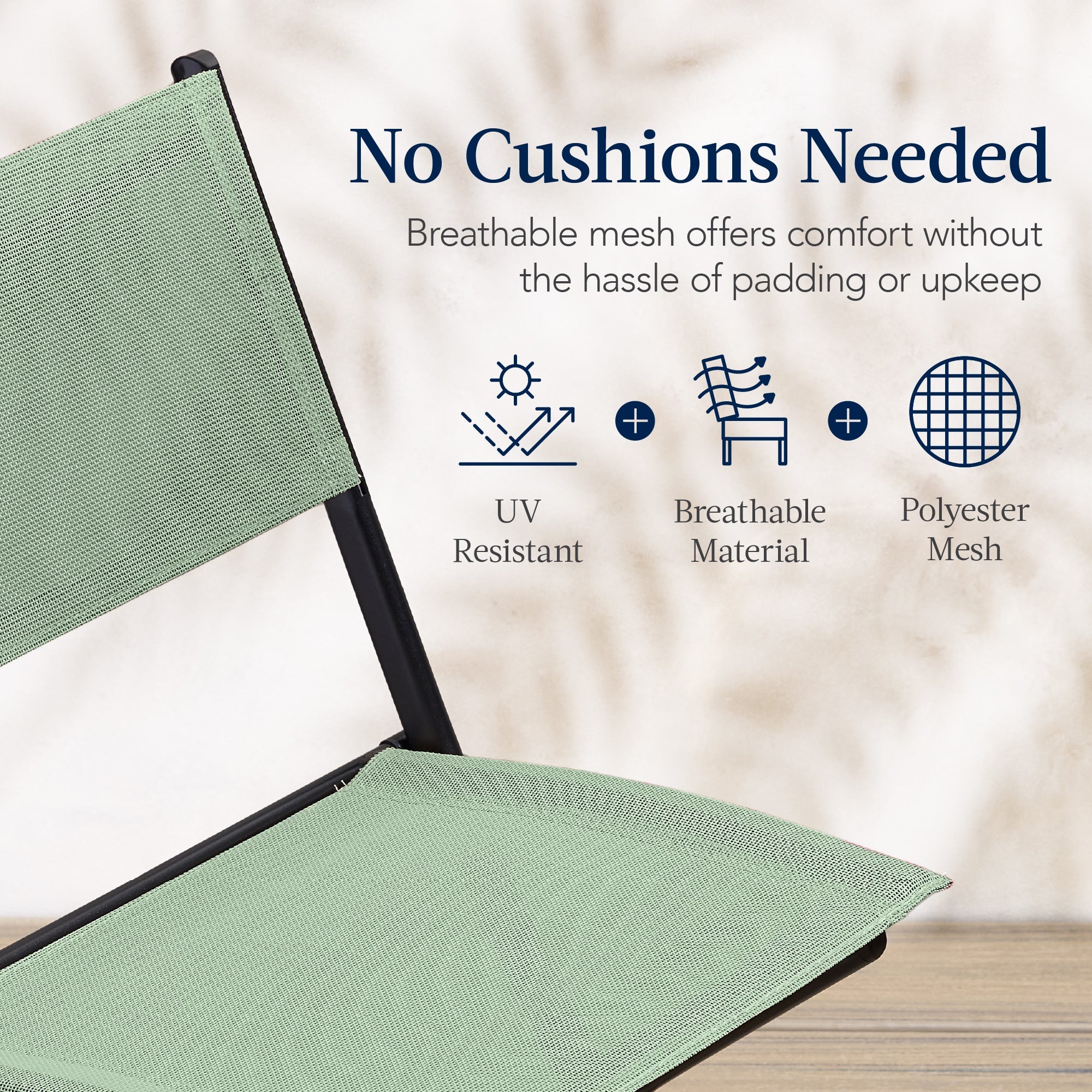 3-Piece Bistro Set w/ Glass Table, 2 Foldable Chairs