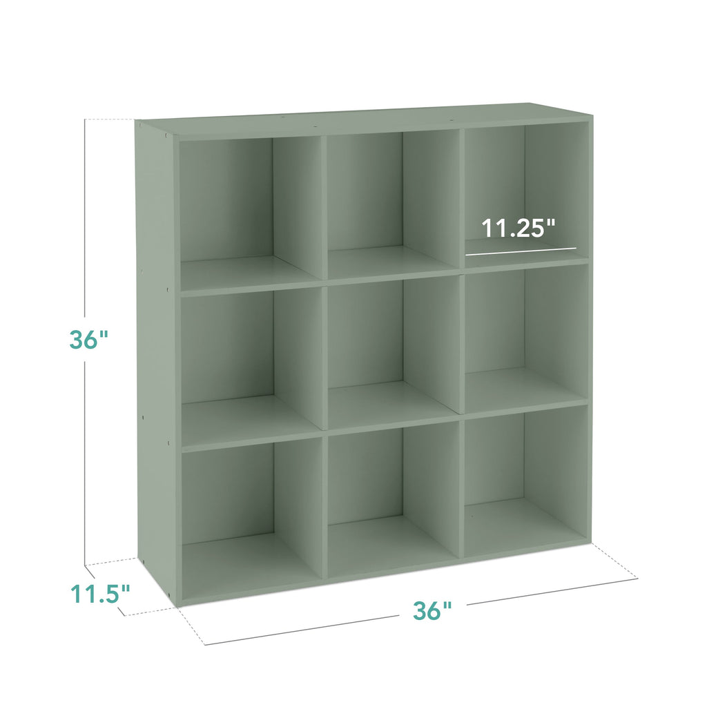 9-Cube Bookshelf Storage Display w/ 3 Removable Panels, Customizable Design