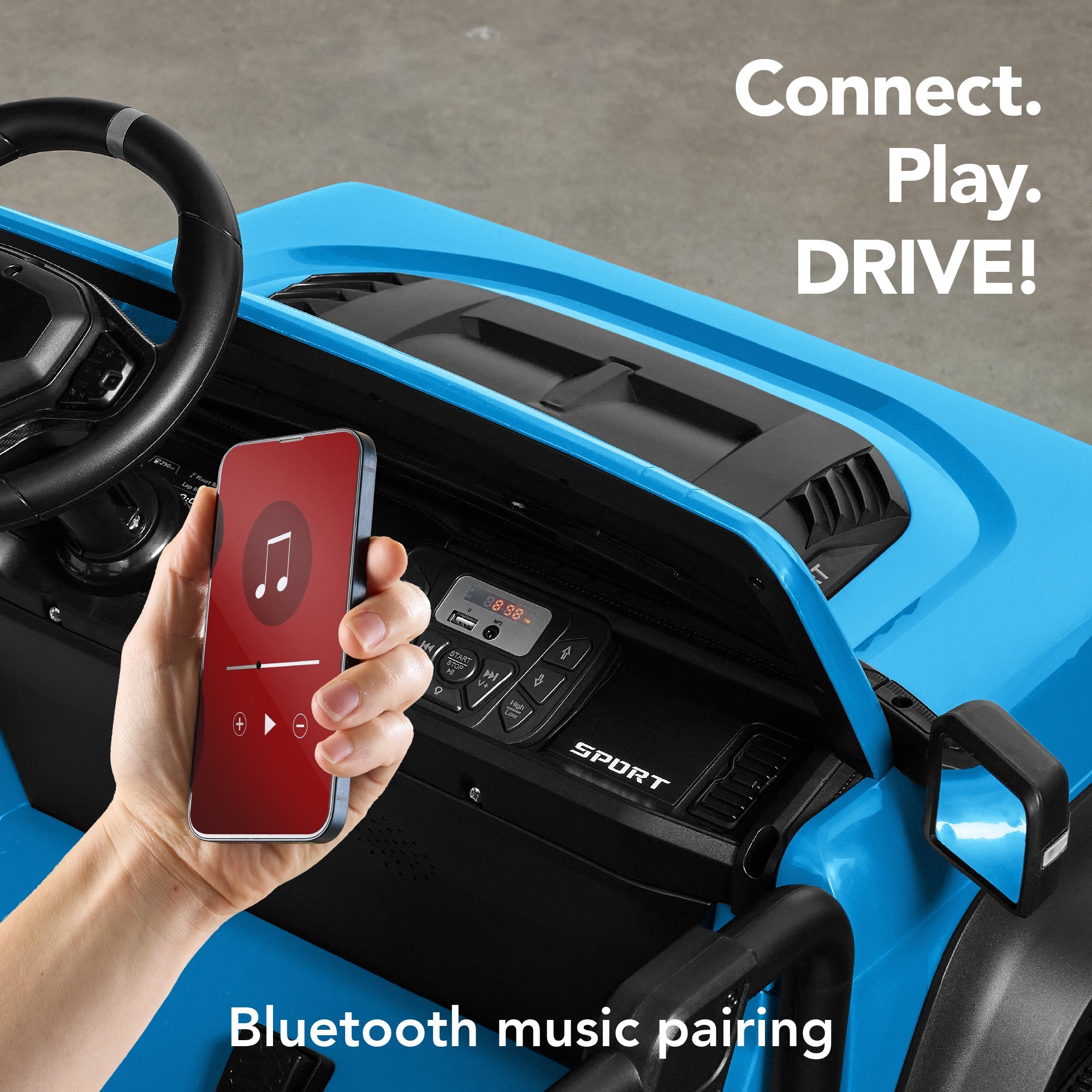 24V 2-Seater Electric Ride-On Car Truck w/ Parent Control, Bluetooth