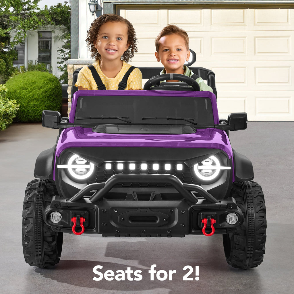 24V 2-Seater Electric Ride-On Car Truck w/ Parent Control, Bluetooth