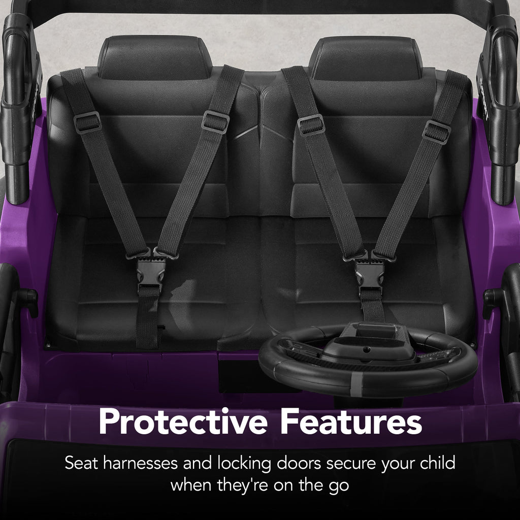 24V 2-Seater Electric Ride-On Car Truck w/ Parent Control, Bluetooth