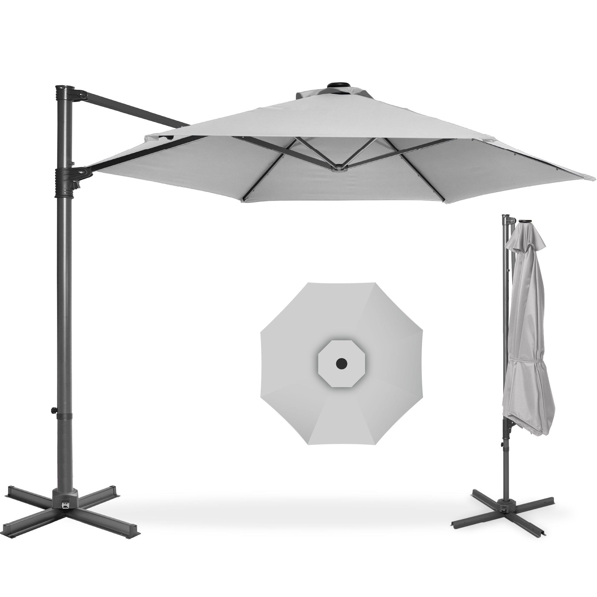 360 Rotating Cantilever Offset Patio Umbrella - 10ft