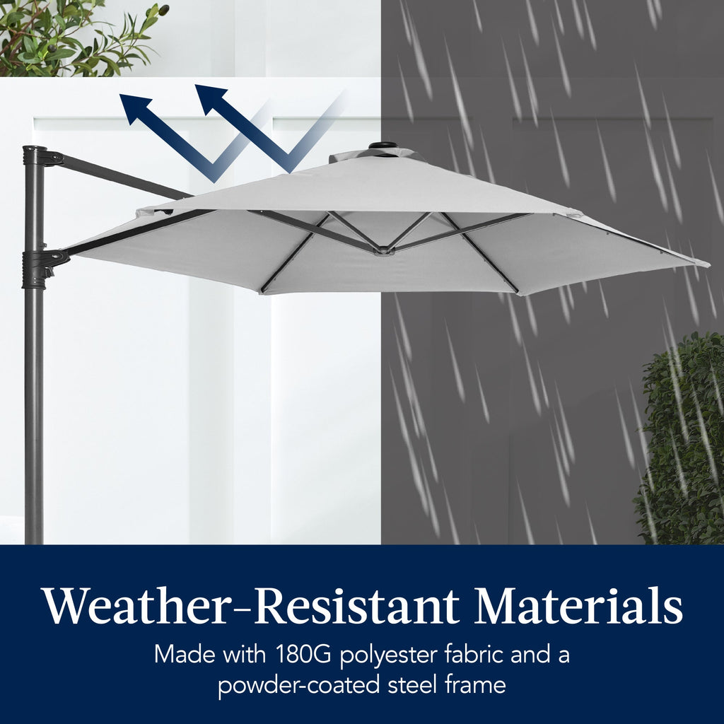 360 Rotating Cantilever Offset Patio Umbrella - 10ft