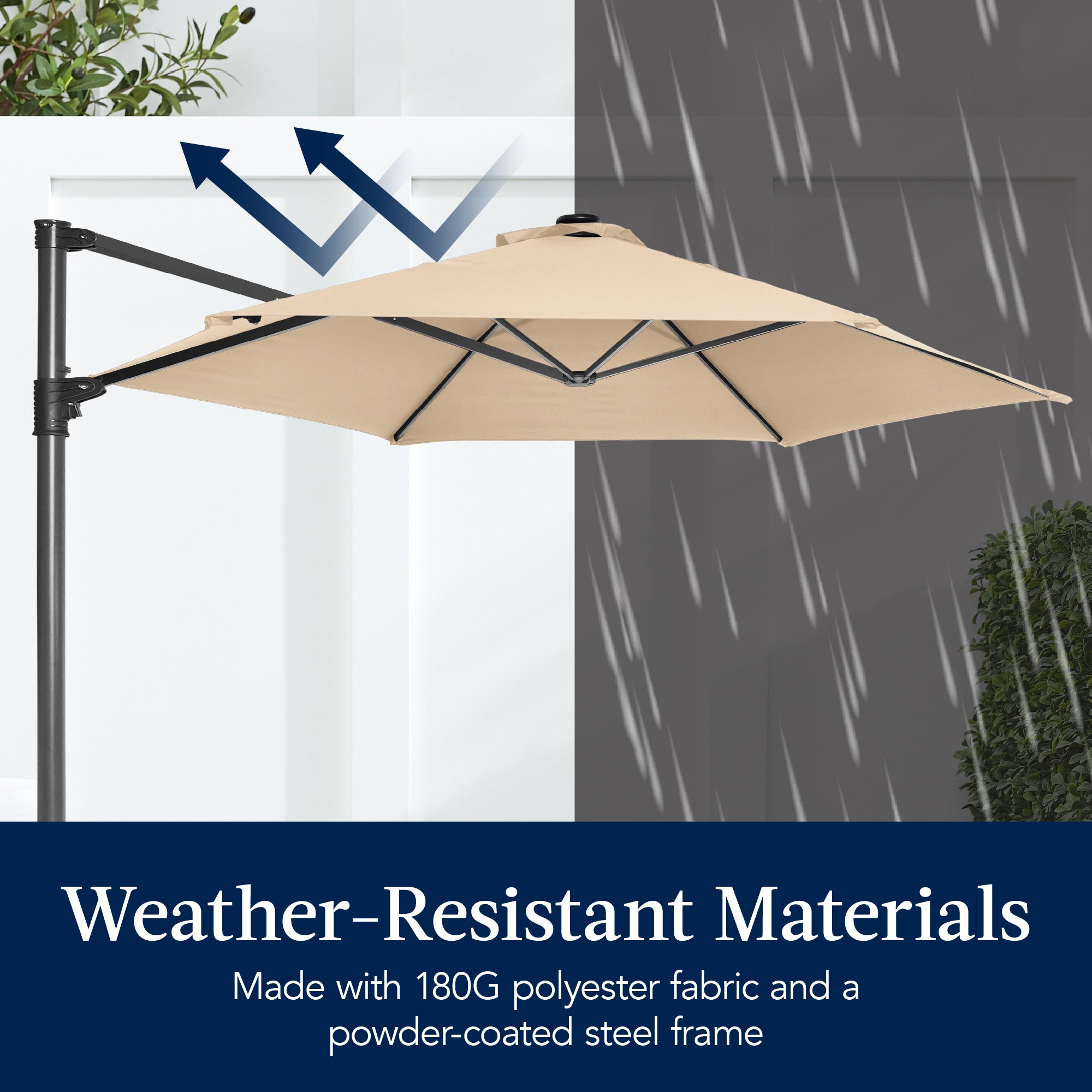 360 Rotating Cantilever Offset Patio Umbrella - 10ft