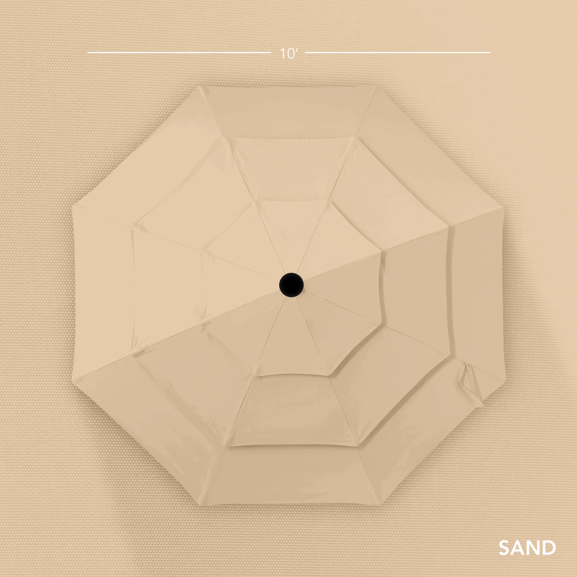 3-Tier Patio Umbrella w/ Tilt Adjustment, Crank - 10ft