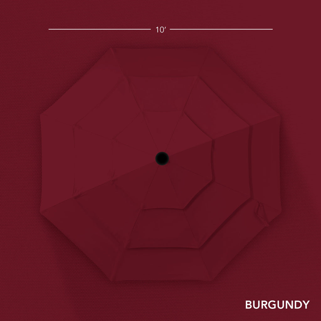 3-Tier Patio Umbrella w/ Tilt Adjustment, Crank - 10ft